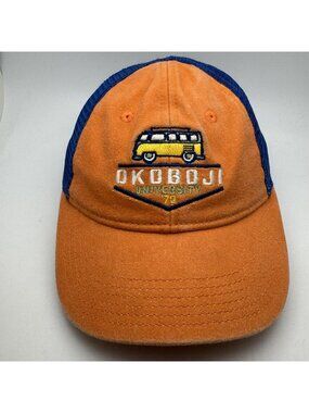 Gear for Sports Okoboji University '79 Camper Van Trucker Hat Boys Orange Blue